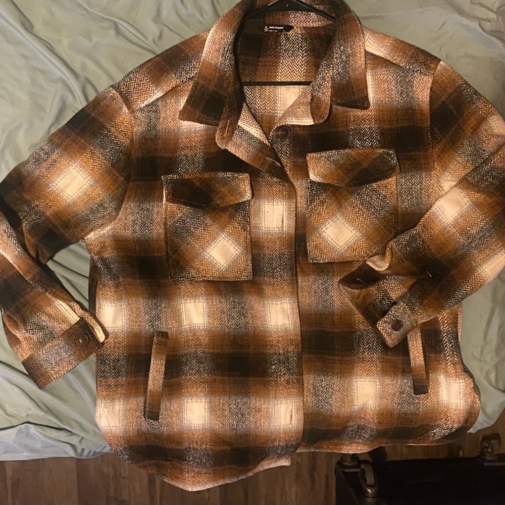 Plaid Brown Women's Jacket